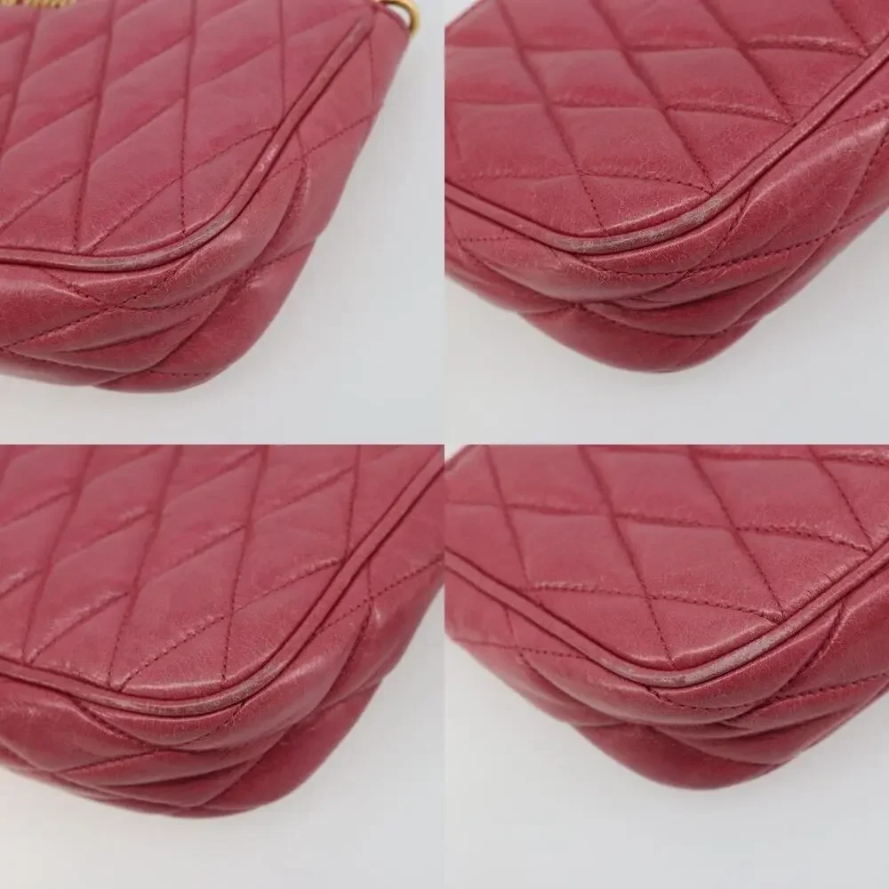 Miu Miu Matelasse Leather Pouch Pink